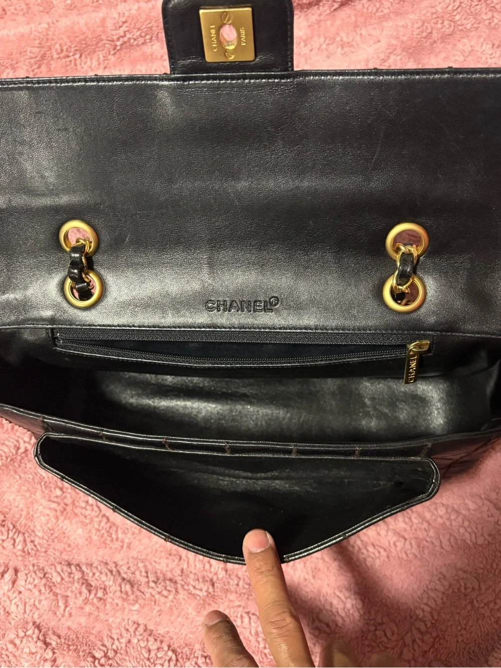 Chanel Choco Bag Flapwith Gold Chain